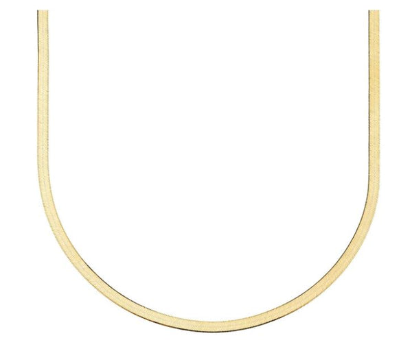 Isabella Herringbone Necklace Gold