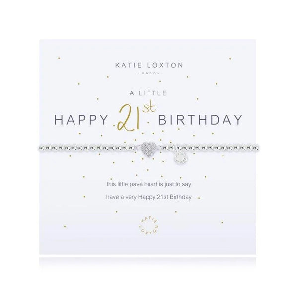 Katie Loxton A Little Happy 21st Birthday in Silver Plating - Heritage-Boutique.com