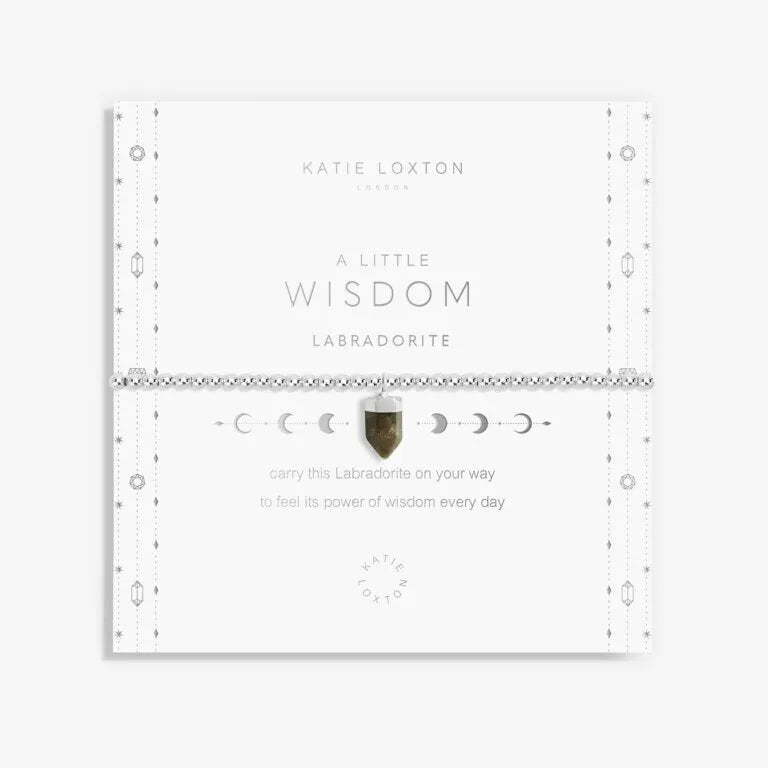 Katie Loxton Affirmation Crystal A Little 'Wisdom' Labradorite Bracelet - Heritage - Boutique.com