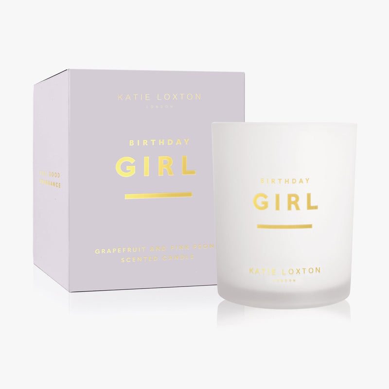 Katie Loxton Birthday Girl Candle- Grapefruit & Pink Peony - Heritage-Boutique.com