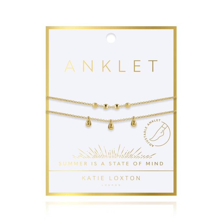 Katie Loxton Dainty Double Chain Anklet Anklet - Heritage-Boutique.com
