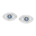 Luca and Danni Evil Eye Earrings Silver - Heritage - Boutique.com