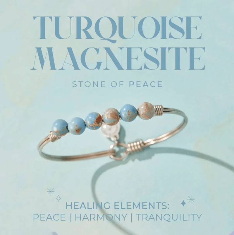 Luca and Danni Gold Turquoise Energy Stone (Peace) Bracelet - Heritage-Boutique.com