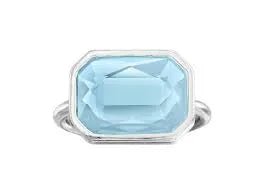 Luca and Danni Silver Crystal Dylan Cocktail Ring - Heritage - Boutique.com