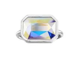 Luca and Danni Silver Crystal Dylan Cocktail Ring - Heritage - Boutique.com