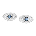 Luca and Danni Silver Evil Eye Stuff Earrings - Heritage - Boutique.com
