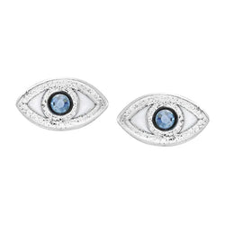 Luca and Danni Silver Evil Eye Stuff Earrings - Heritage-Boutique.com