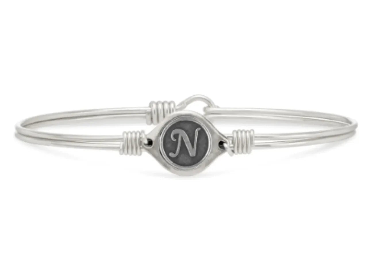 Luca and Danni Silver "Leave Your Stamp" Initial Bracelet - Heritage - Boutique.com