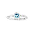 Luca and Danni Silver March Birthstone Ring - Heritage - Boutique.com