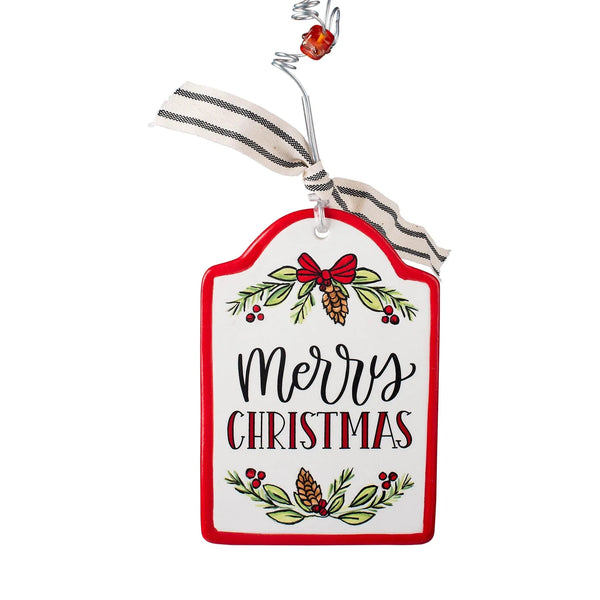 Merry Christmas Flat Ornament - Heritage-Boutique.com