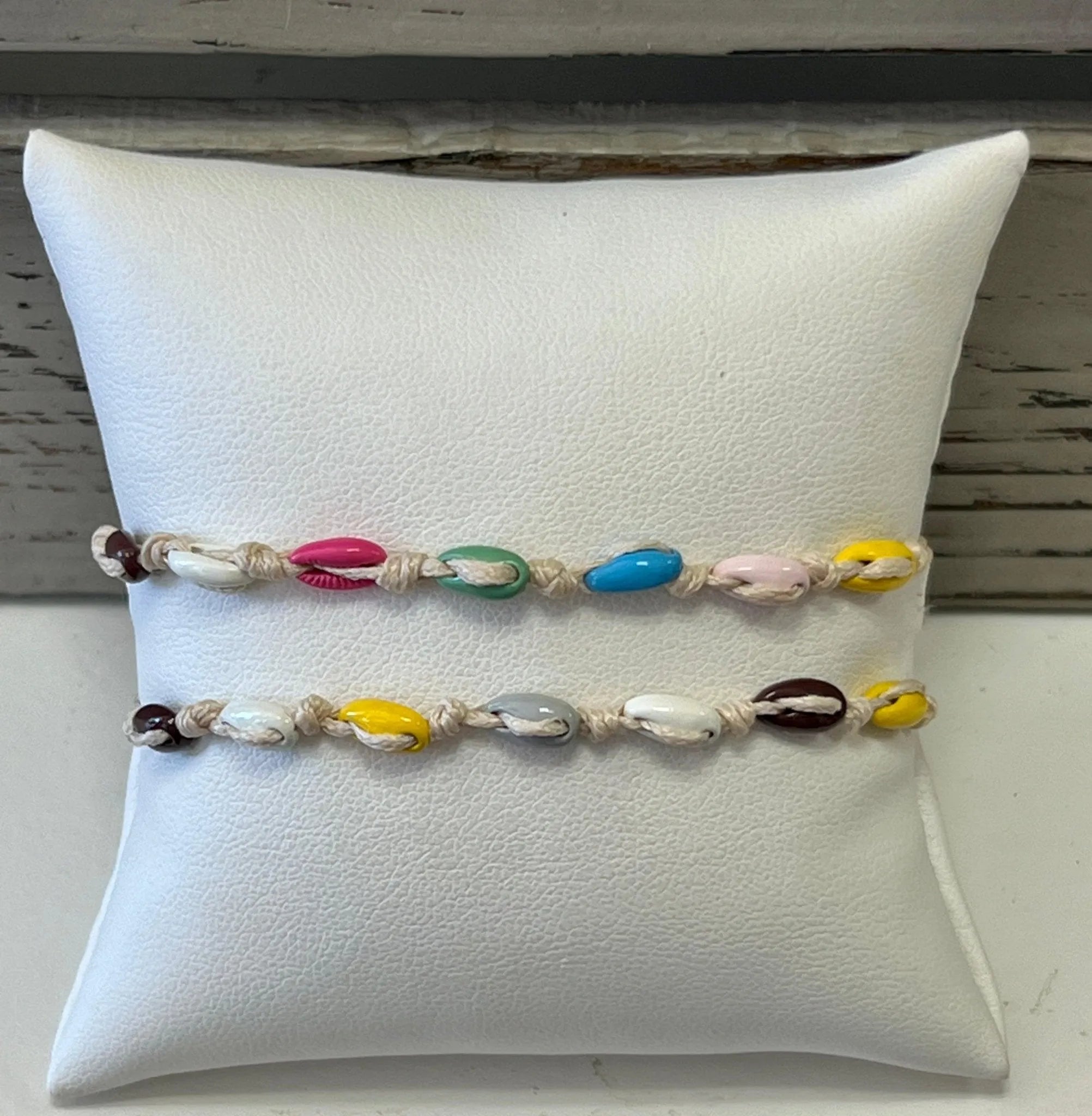 Mini Puka Shell Pull Tie Bracelet - Heritage - Boutique.com