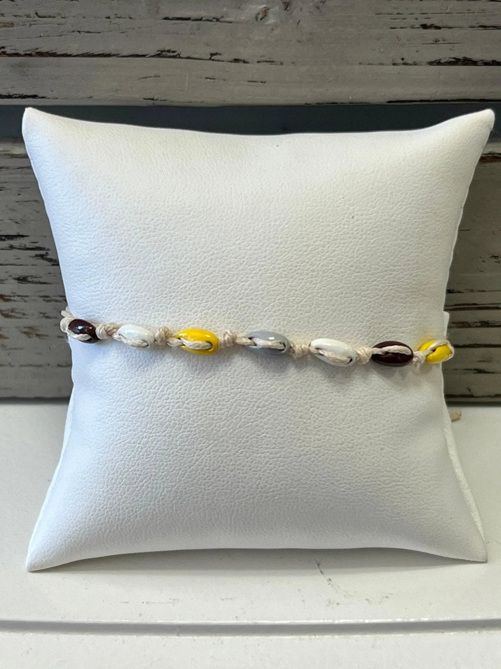 Mini Puka Shell Pull Tie Bracelet - Heritage - Boutique.com