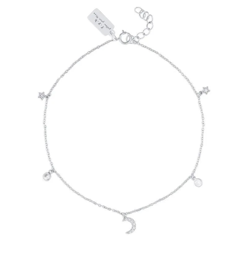 Moon & Star Charm Anklet - Heritage - Boutique.com