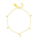 Moon & Star Charm Anklet - Heritage - Boutique.com
