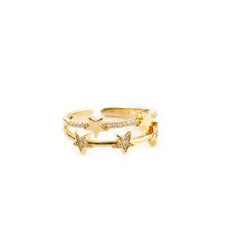 Multi Star Double Band Ring - Heritage-Boutique.com