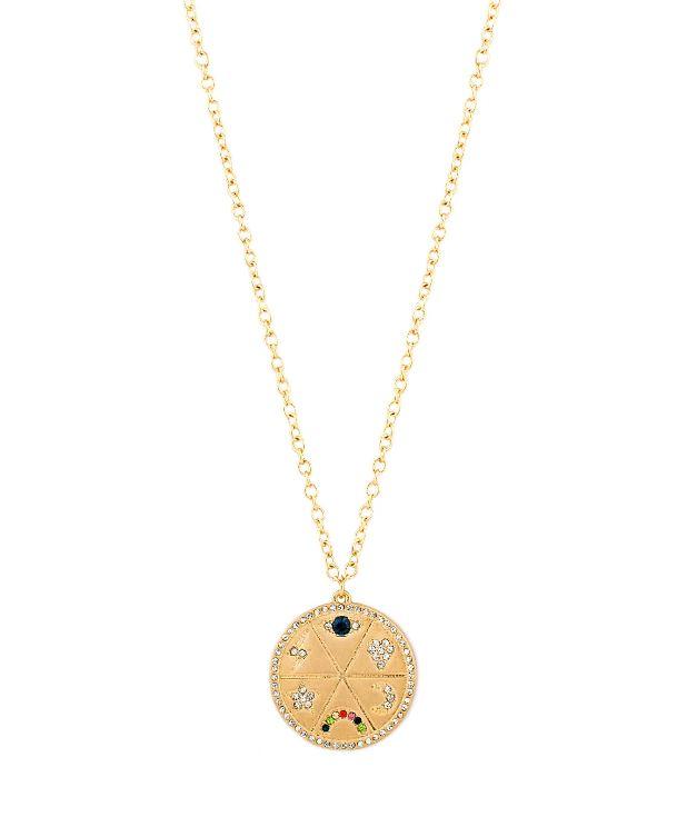 Multi Symbol Pave Pendant Necklace - Heritage-Boutique.com