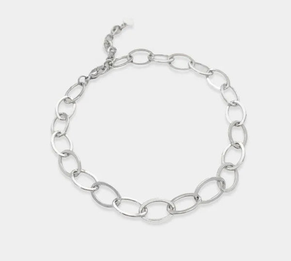 O Chain Anklet- Silver - Heritage-Boutique.com