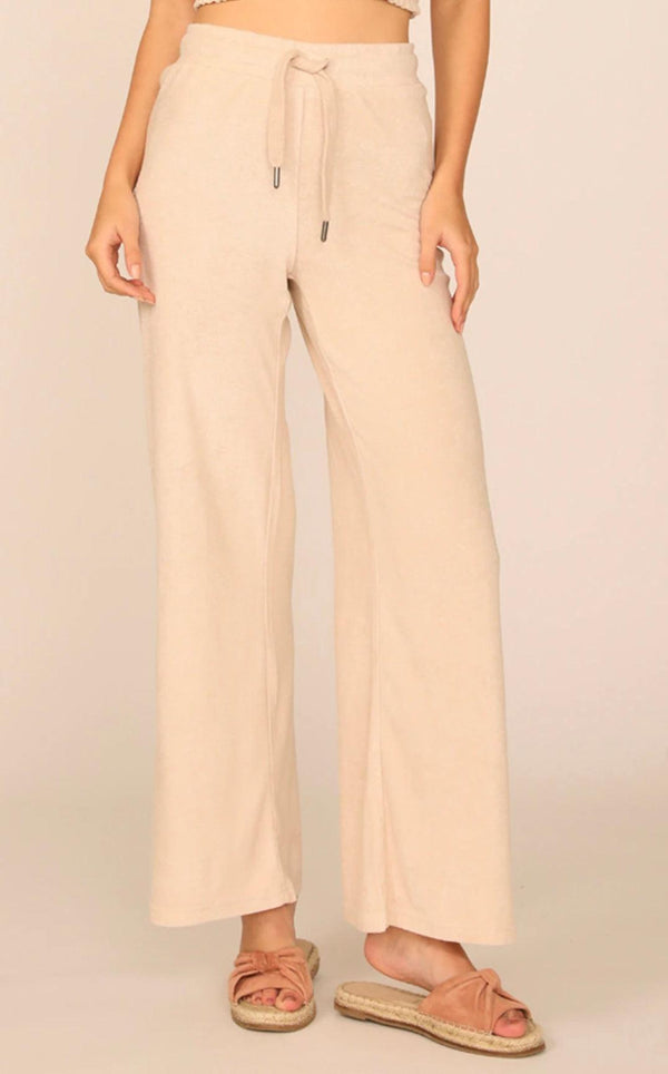Ocean Drive Terry Cloth High Waisted, Wide Leg Pant - Heritage-Boutique.com