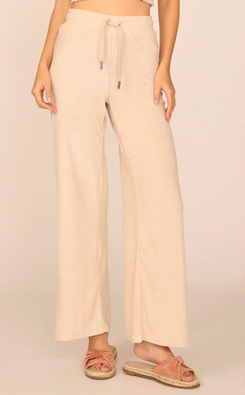 Ocean Drive Terry Cloth High Waisted, Wide Leg Pant - Heritage-Boutique.com