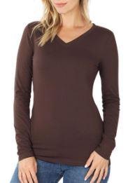 Perfect Layers Americano Brushed V-Neck Long Sleeve - Heritage-Boutique.com