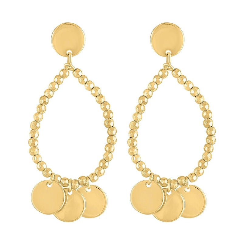 Piper & Jade Gold Beaded Teardrop Earrings - Heritage-Boutique.com