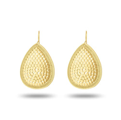 Piper & Jade Gold Hammered Drop Earrings - Heritage-Boutique.com