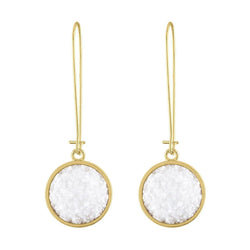 Piper & Jade White Druzy Earrings - Heritage-Boutique.com