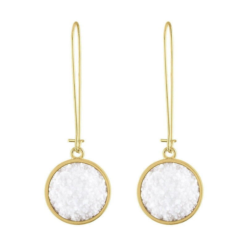 Piper & Jade White Druzy Earrings - Heritage-Boutique.com