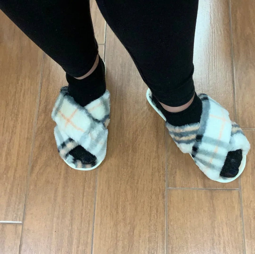 Plaid Slippers - Heritage - Boutique.com