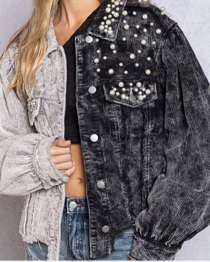 POL Jacket with Pearls & Rhinestones - Heritage-Boutique.com