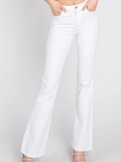Q2 White Frayed Hem Wide Ankle Jeans - Heritage-Boutique.com