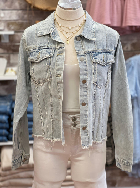 Savanna Jane Rhinestone Denim Jacket - Heritage-Boutique.com