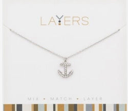 Silver Anchor Necklace - Heritage-Boutique.com