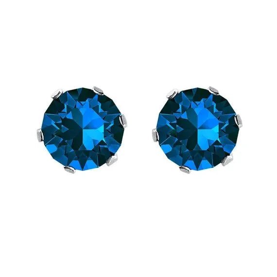Silver Cubic Zirconia Stud Earrings - Heritage - Boutique.com