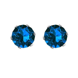 Silver Cubic Zirconia Stud Earrings - Heritage-Boutique.com