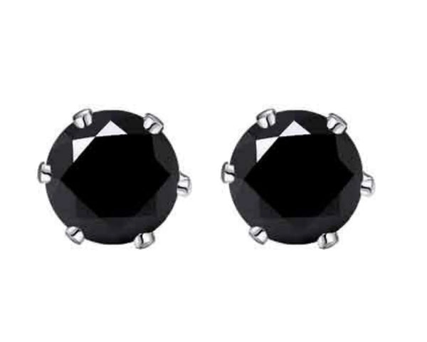 Silver Cubic Zirconia Stud Earrings - Heritage-Boutique.com