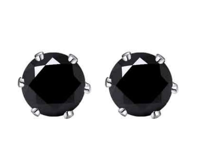 Silver Cubic Zirconia Stud Earrings - Heritage-Boutique.com