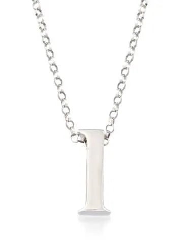 Small Silver Initial Necklace - Heritage - Boutique.com