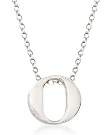Small Silver Initial Necklace - Heritage - Boutique.com