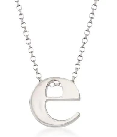 Small Silver Initial Necklace - Heritage - Boutique.com