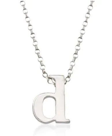 Small Silver Initial Necklace - Heritage - Boutique.com