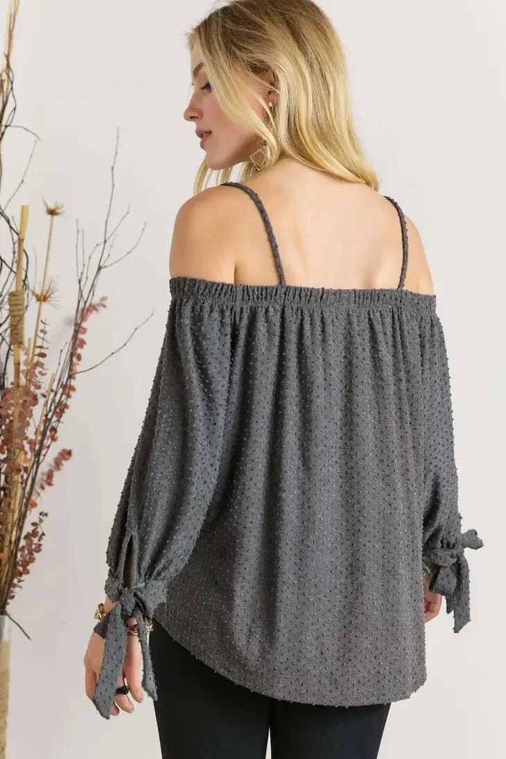 Soft Cold - Shoulder Top with Wrist Ties - Heritage - Boutique.com