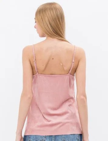 Suede Camisole with Stones - Heritage - Boutique.com