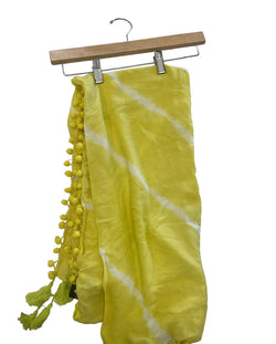 Tie Dye Scarf with PomPoms - Heritage-Boutique.com