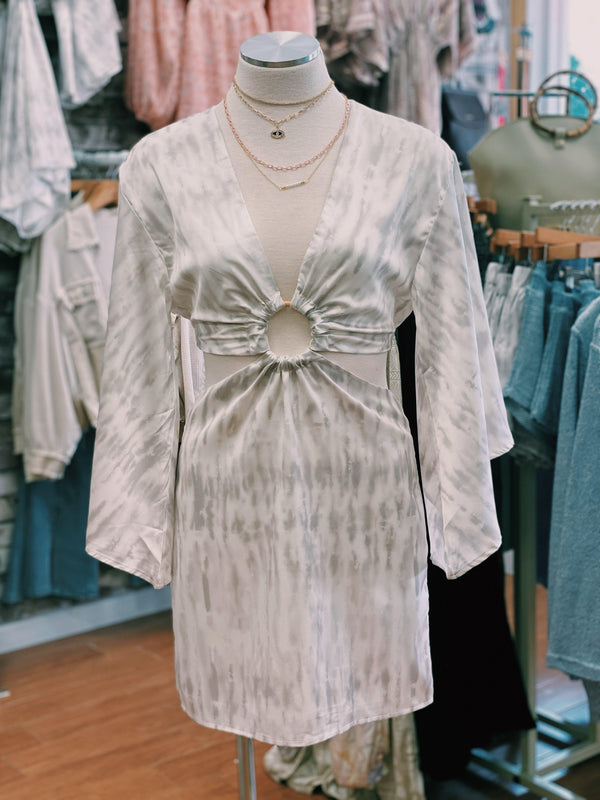 Vintage Satin Cut-Out Dress - Heritage-Boutique.com