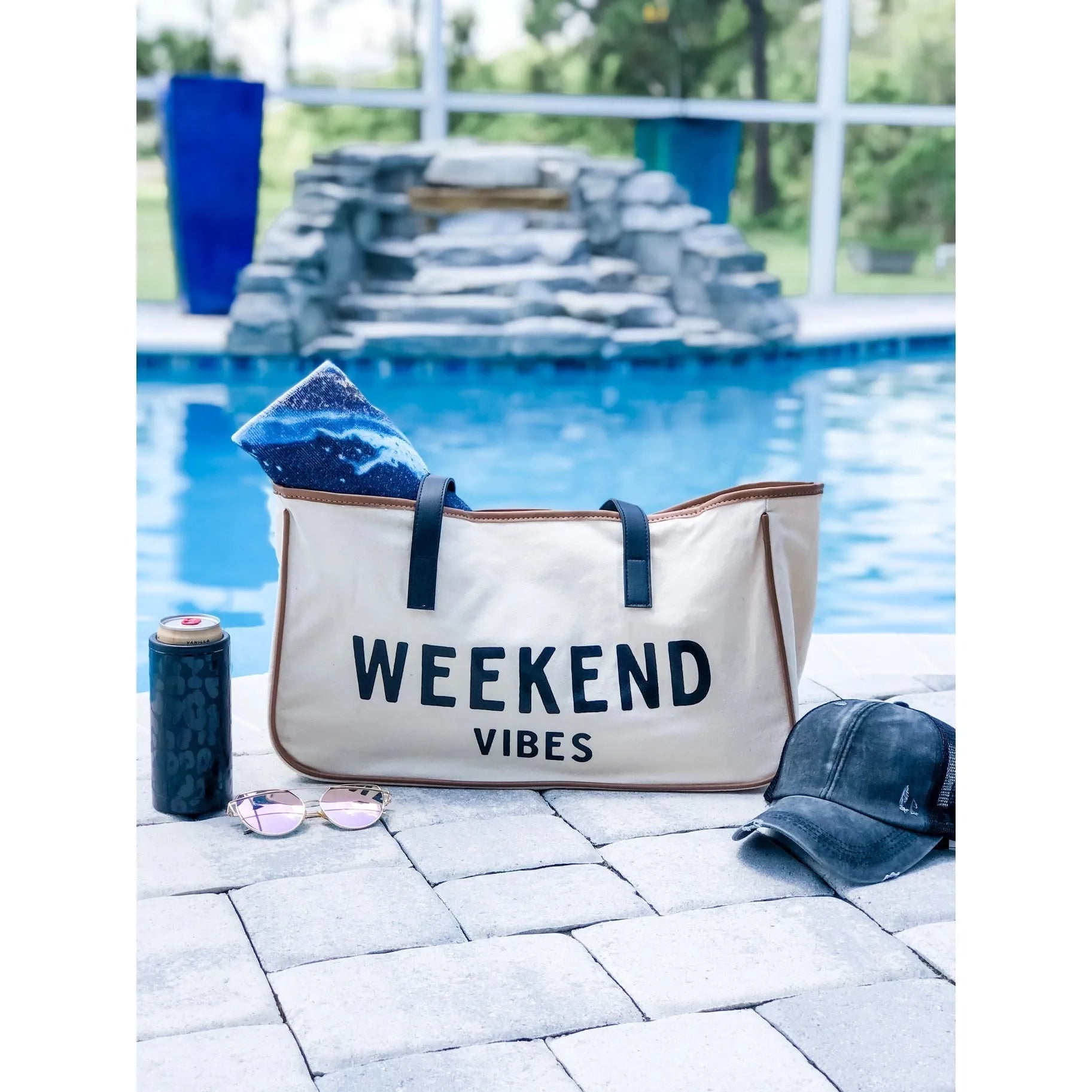 Weekend Vibes Canvas Tote - Heritage - Boutique.com