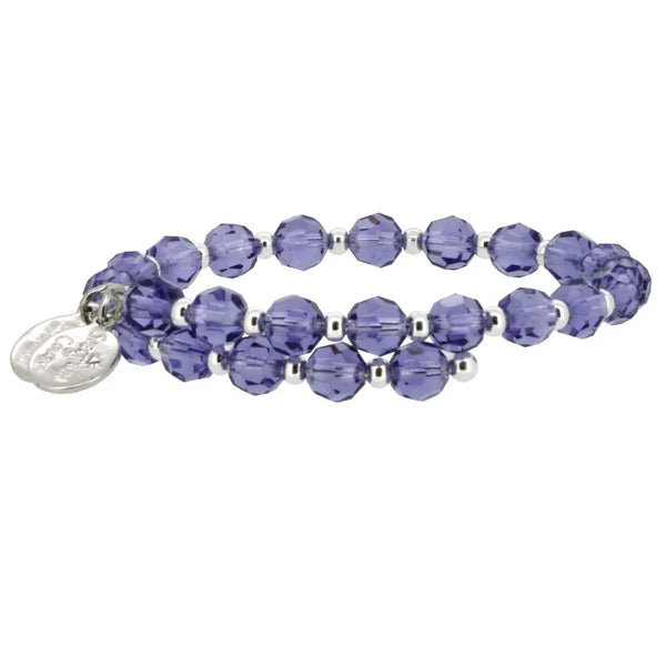 Wind and Fire Crystal Tanzanite Wrap Bracelet - Heritage-Boutique.com