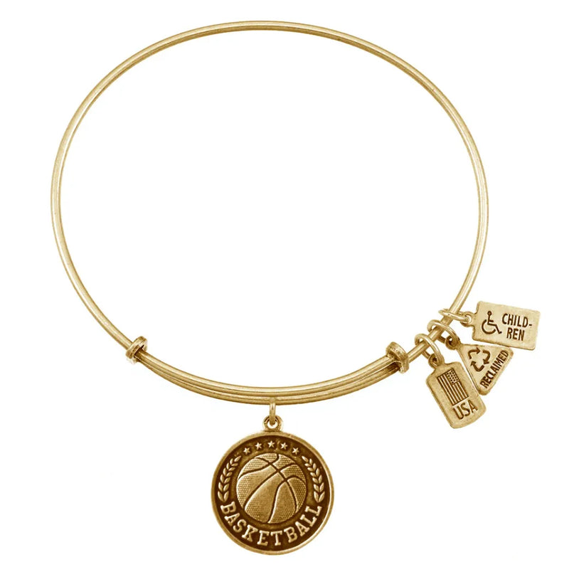 Wind and Fire Gold "Basketball" Bracelet - Heritage-Boutique.com