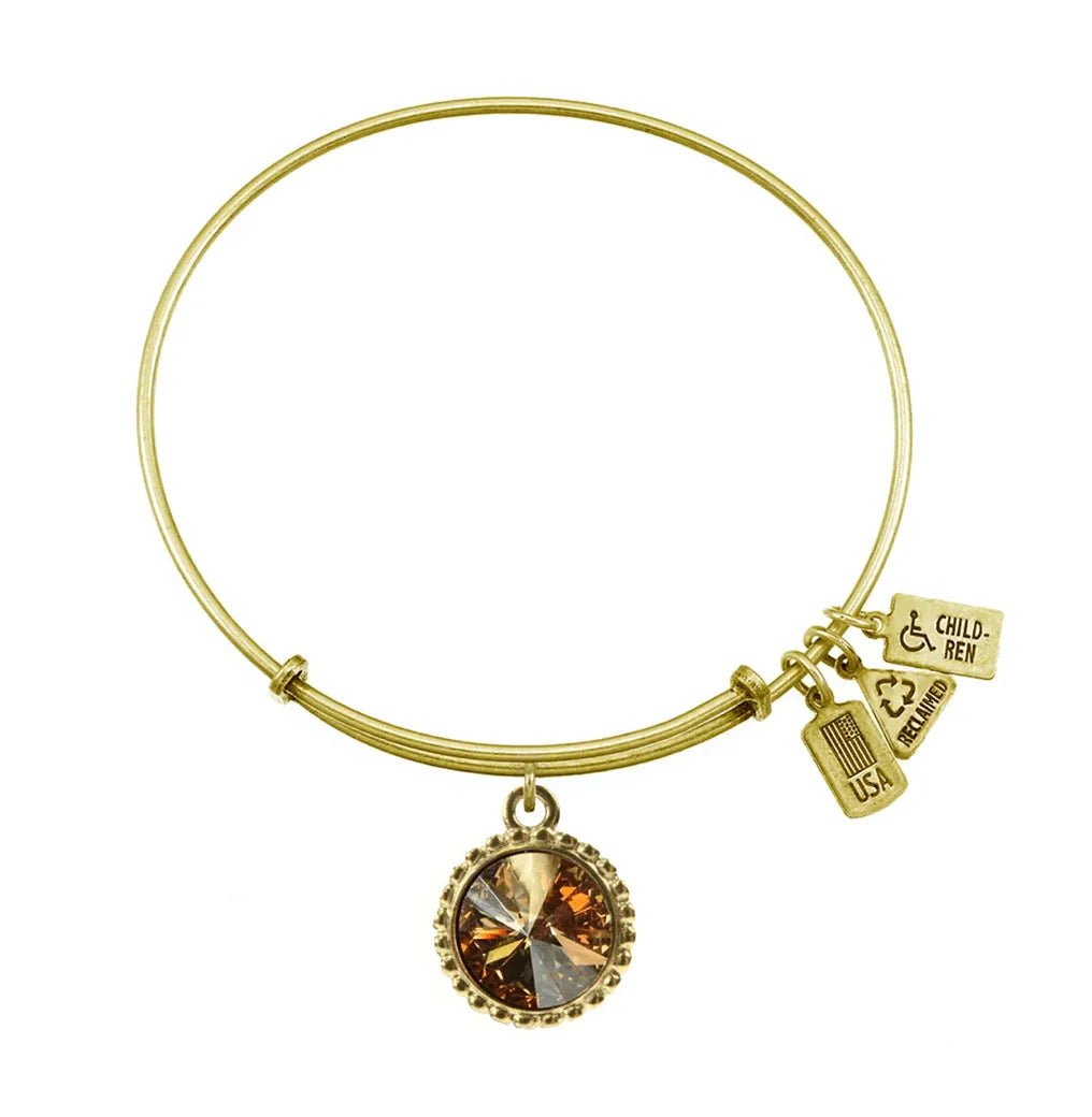 Wind and Fire Gold Birthstone Bracelet - Heritage - Boutique.com