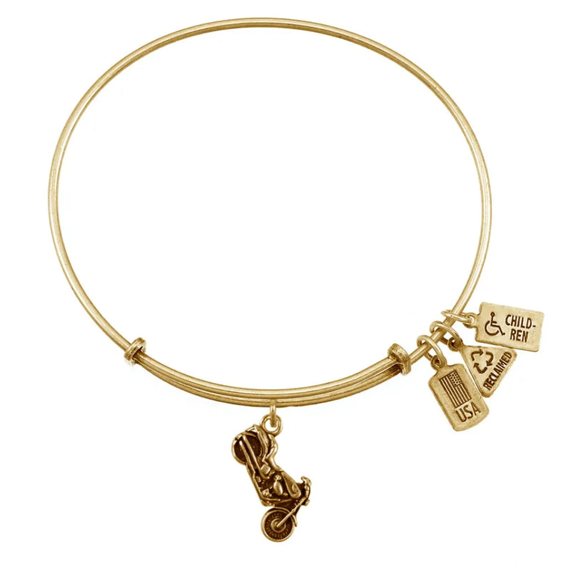 Wind and Fire Gold "Motorcycle" Bracelet - Heritage-Boutique.com